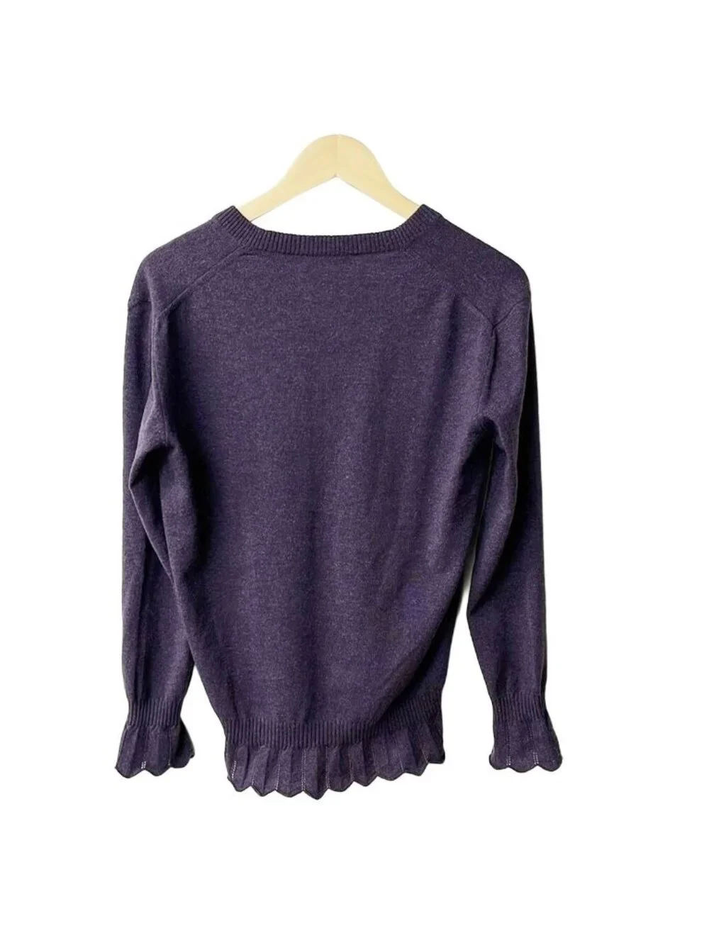 Louis Vuitton Long Sleeve Sweater S Purple Spring Autumn
